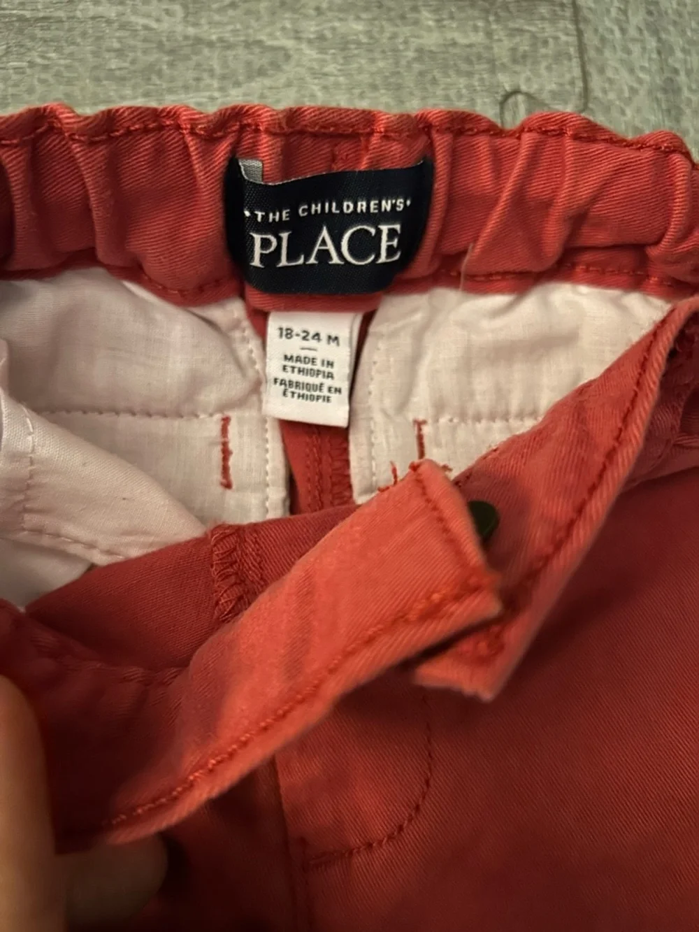 The Children's Place Red Pull-On Pants & Dark Denim Jeans Set